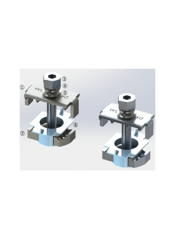 DualRack Grounding Mid Clamp - Black 1
